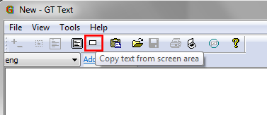 Copy text from a selected area